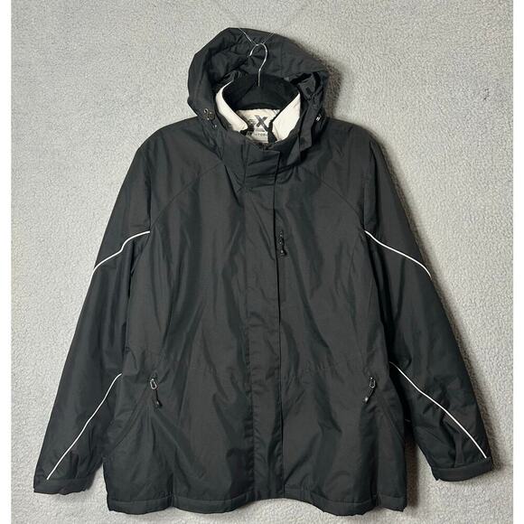 Zeroxposur‎ Coat Womens XXL Black White 2 in 1 Full Zip Hooded Winter Jacket - Picture 1 of 13